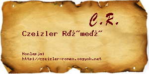 Czeizler Rómeó névjegykártya